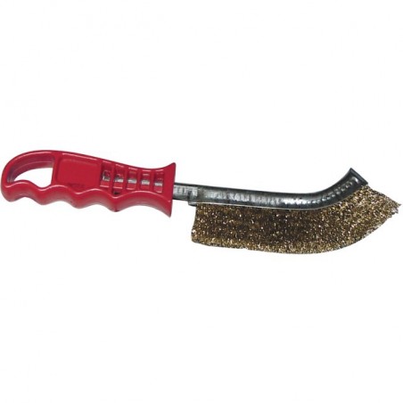 Brosse métallique convexe avec manche plastique 270mm