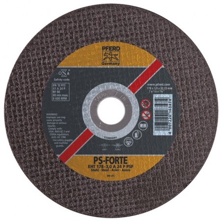 DISQUE À TRONÇONNER MÉTAL 230 X 3 X 22,2 MM PS FORTE