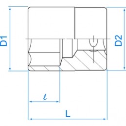 Douille Pouce 3/8" (9,53mm) standard 12 pans 3300S