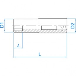 Douille pour vis mâles Torx 3/8" (9,53mm) Longue 3275M
