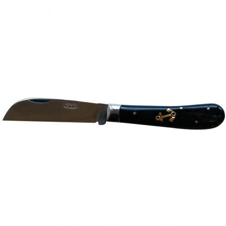 Couteau london corne noir encre marine 105mm