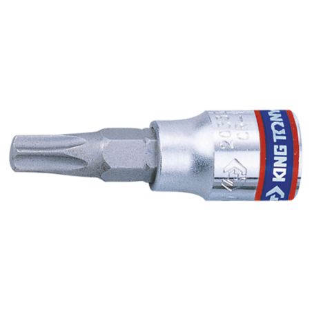 KING TONY : Douille tournevis resistorx 1/4" (6.35mm) T15 - 203715
