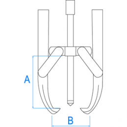 Extracteur 2 griffes articulées - 796213