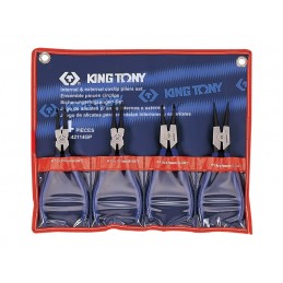 KING TONY  : Trousse de pinces Circlips - 4 pièces