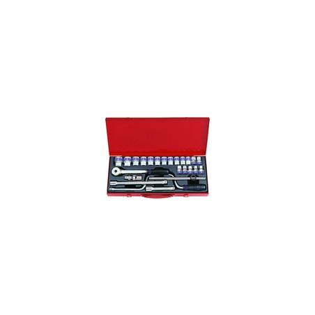 KING TONY  : Coffret de douilles métriques et accessoires 1/2" - 24 pièces