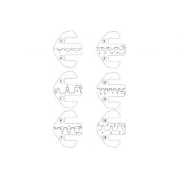 Trousse de pince à sertir à cliquet avec mâchoires - 7 pièces