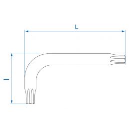Clé mâle coudée TORX longue 1123R