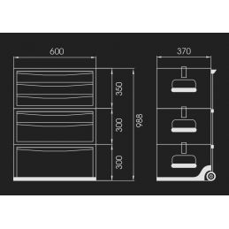 Servante modulable technicien sur roues - 6 tiroirs 874516BA