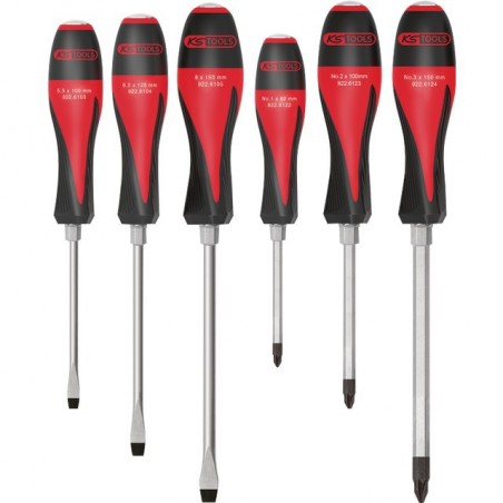 Tournevis Ergotorque+ max plat et cruciforme (boite de 6)