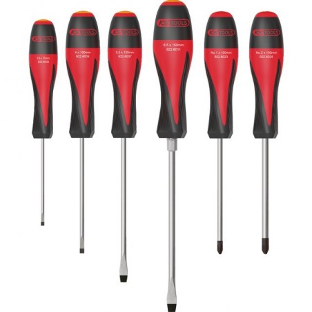 Tournevis Ergotorque+ plats ph.  (boite de 6 pièces)
